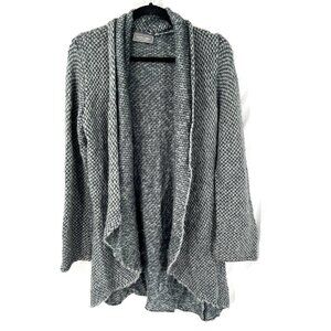 Wooden Ships Anthropologie mohair wool blend gray cozy knit cardigan sweater M L
